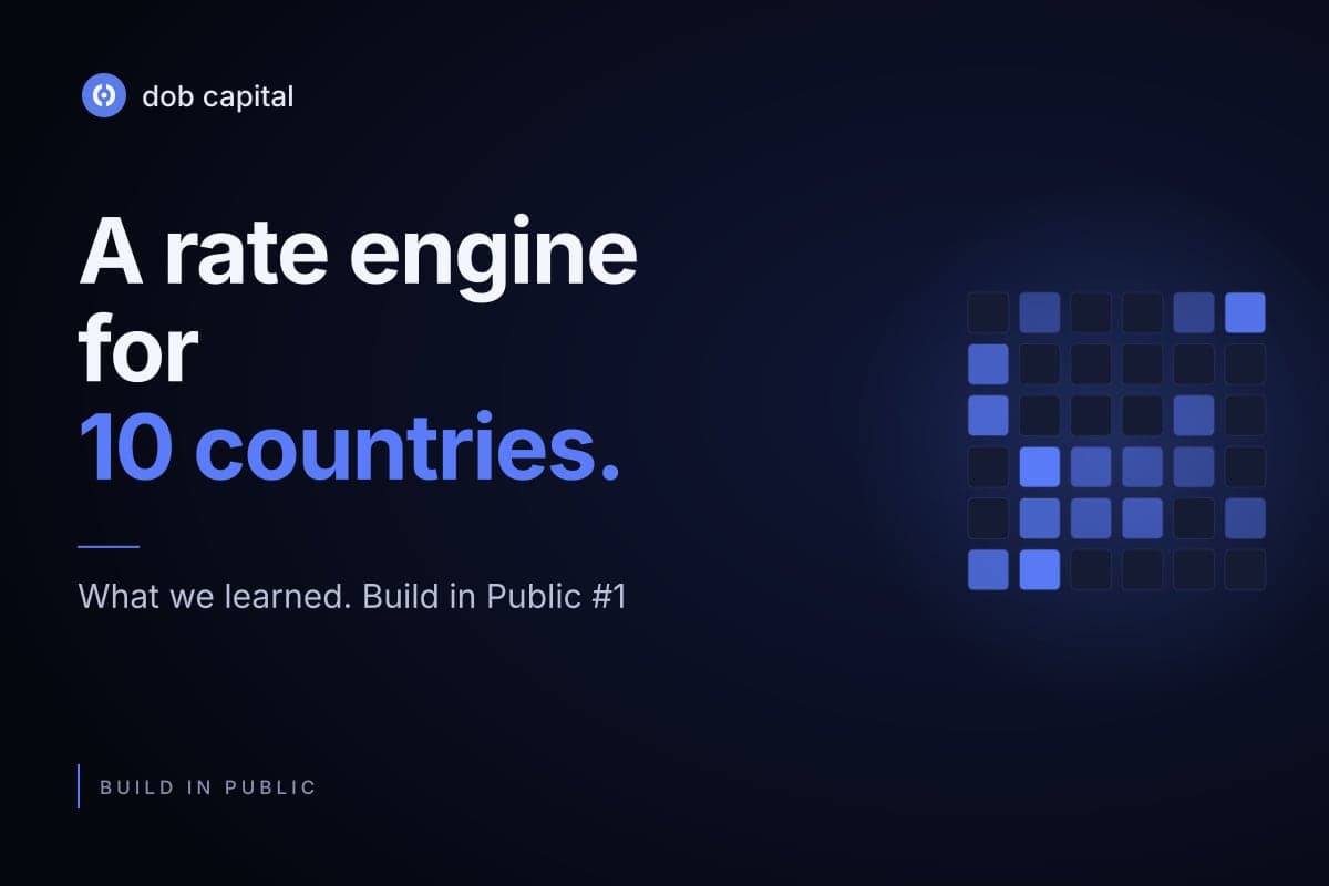 Building a Rate Engine for 10 Countries: What We Learned (Build in Public #1)